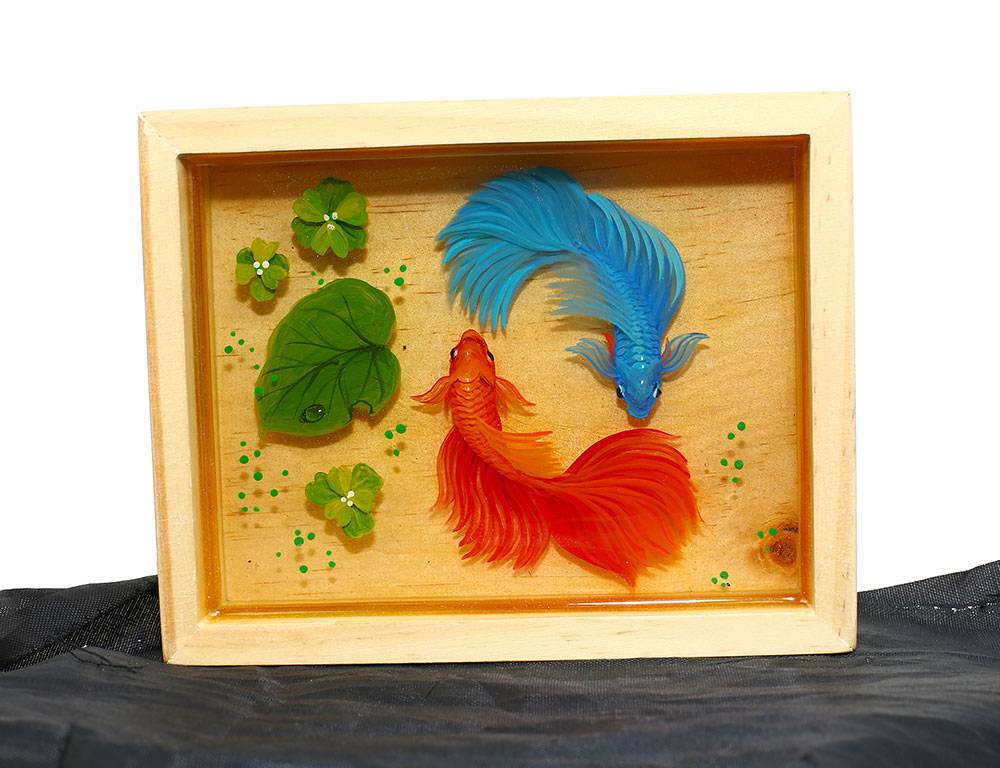 Tranh Cá 3D Để Bàn