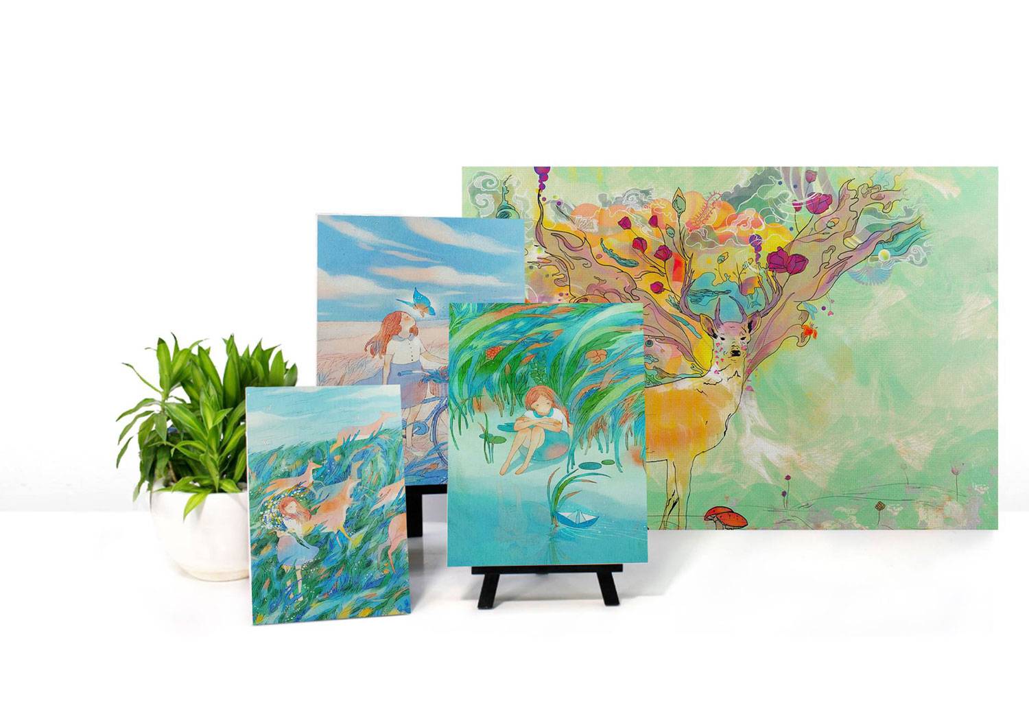 Tranh Canvas Xanh