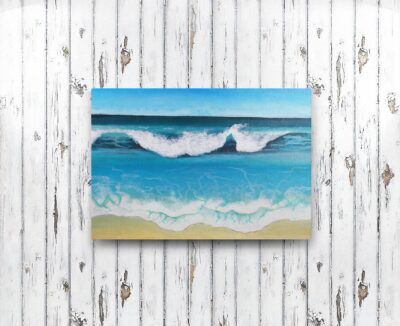Tranh Canvas Vẽ Tay Bãi Biển