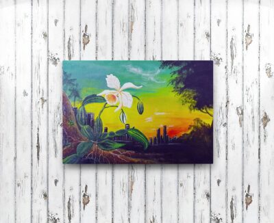 Tranh Canvas Vẽ Tay Hoa Lan