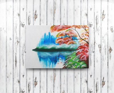 Tranh Canvas Vẽ Tay Phong Cảnh