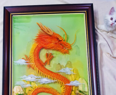 Tranh Rồng Vàng 3D Lớn