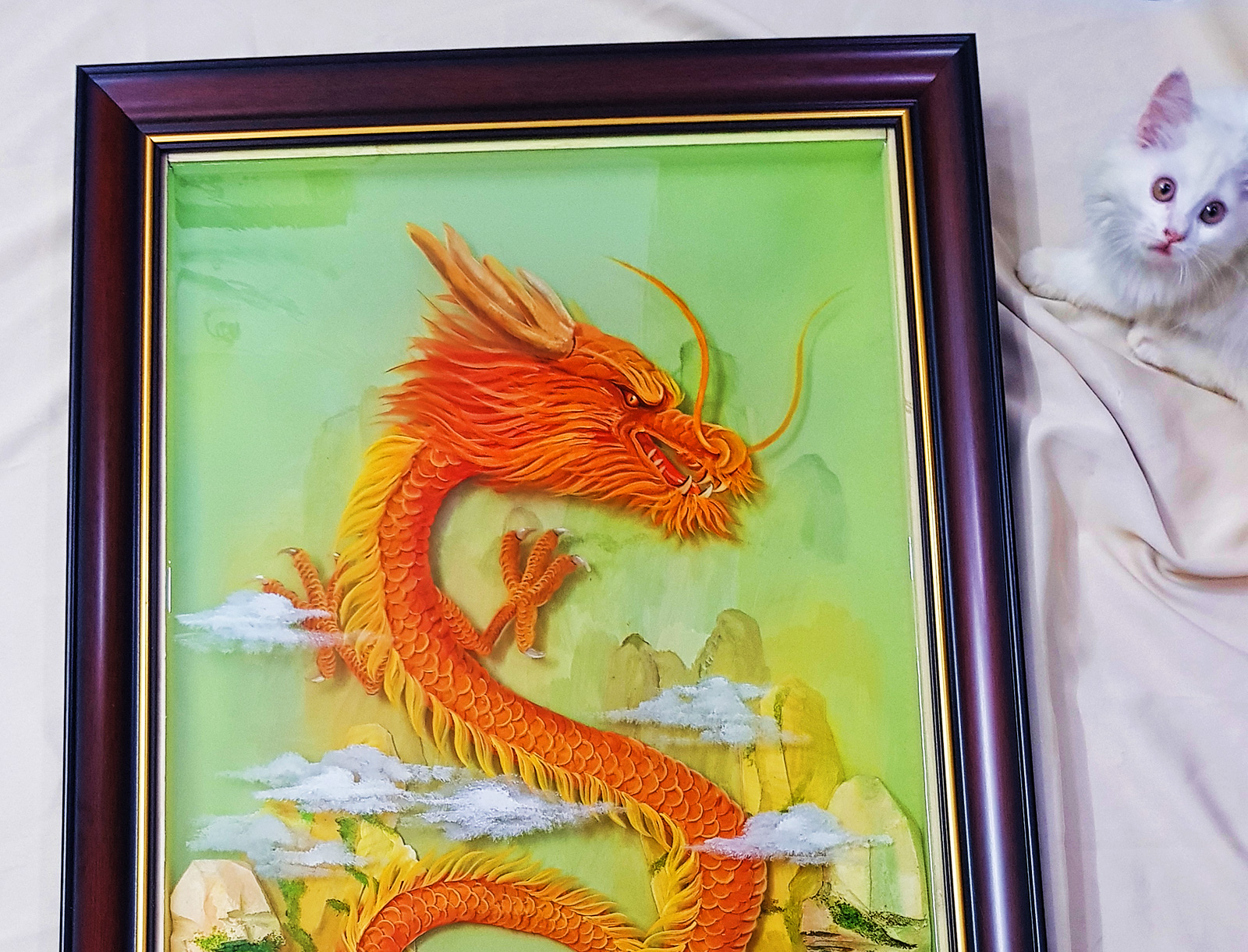 Tranh Rồng Vàng 3D Lớn