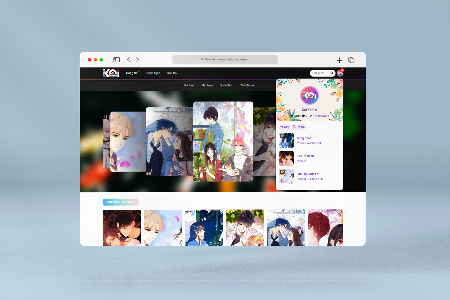 Giao diện Koi Komik