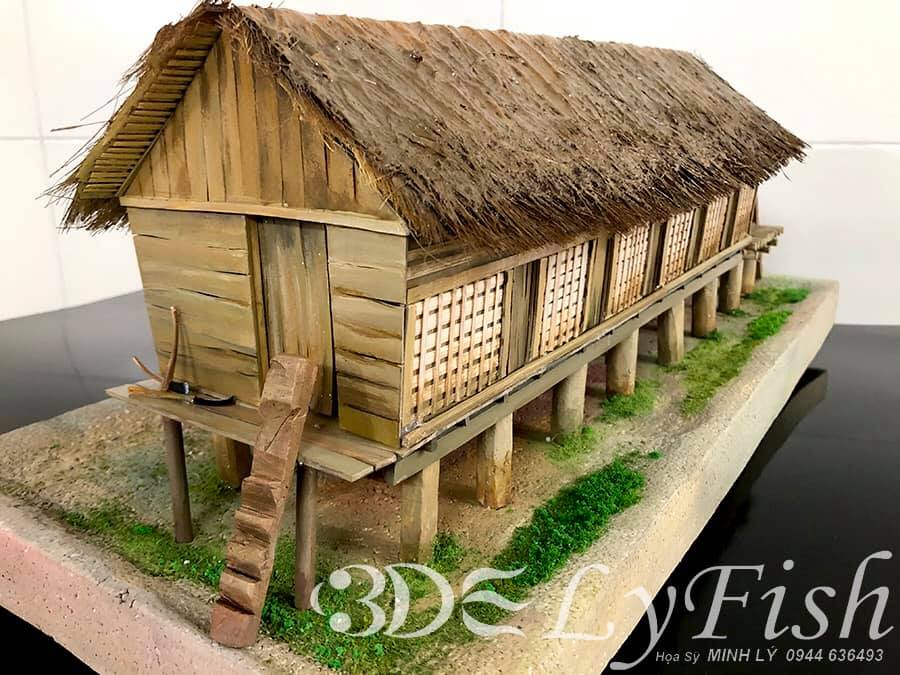Mô Hình Thu Nhỏ Nhà Dài Ê Đê - Ảnh 2