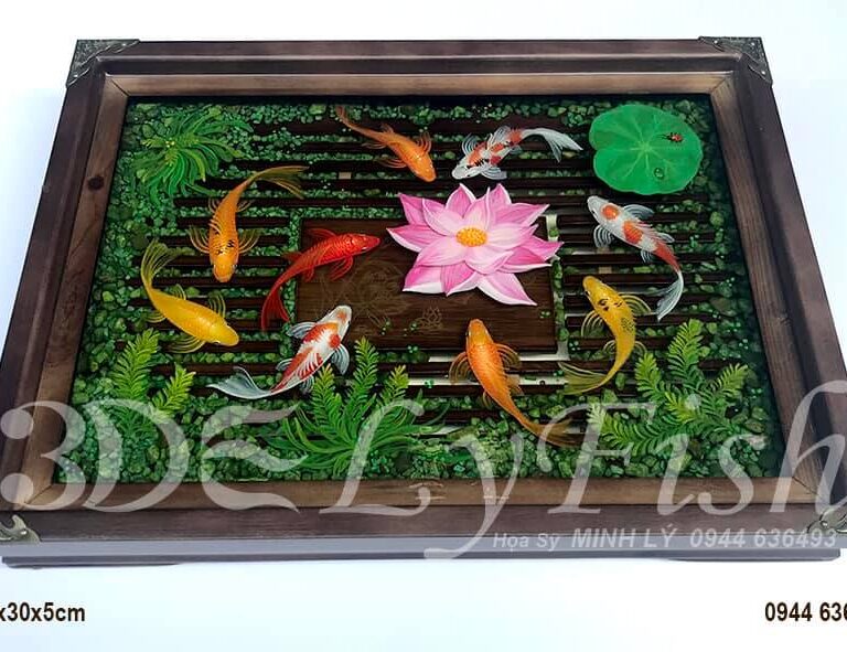 Khay Trà Cửu Ngư Quần Hội