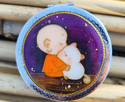 Gương Tròn Tranh Cảnh Thái Lam Chú Tiểu Chibi 6