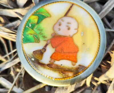 Gương Tròn Tranh Cảnh Thái Lam Chú Tiểu Chibi 7