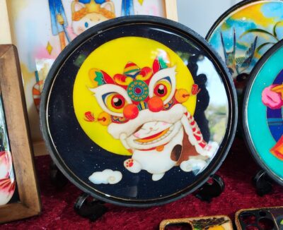 Tranh Cảnh Thái Lam Mèo Múa Lân